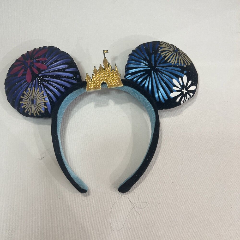Disney Parks Mickey Main Attraction Cinderella Castle Fireworks‎ Ears Headband